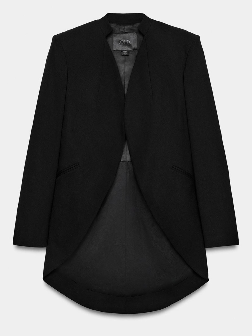 NWT Zara ZW collection limited edition minimal long blazer